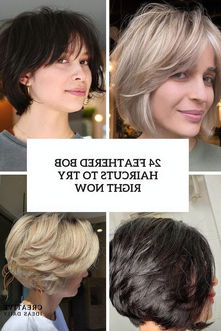 Feathered Bob with a Cardigan Set