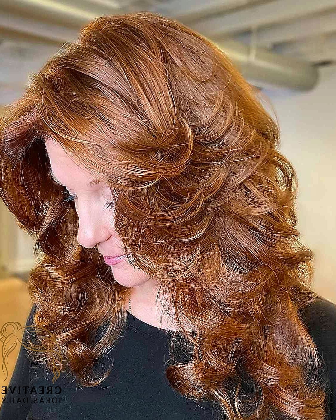 Feathered Layers with Center Part