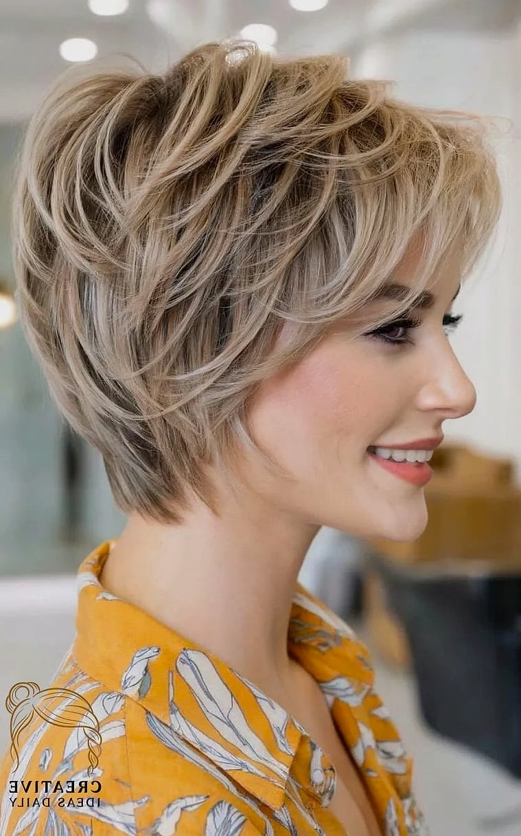 Feathered Pixie Crop