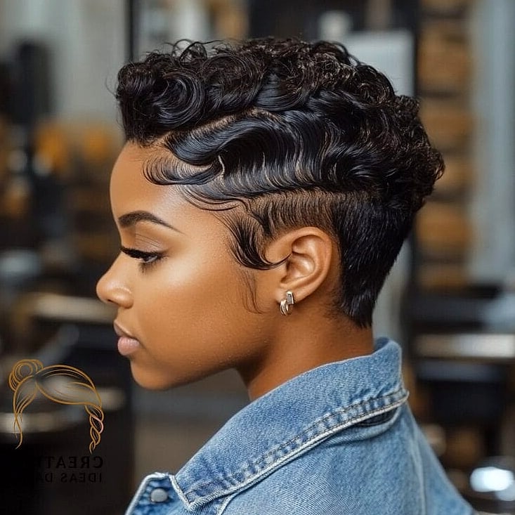 22 Pixie Cut Black Women Ideas Worth Bookmarking Right Now 6 Finger Waves Pixie