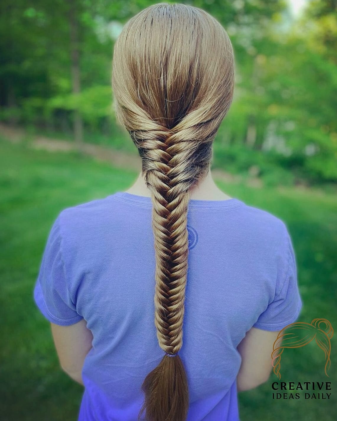 Fishtail Braid Down the Back