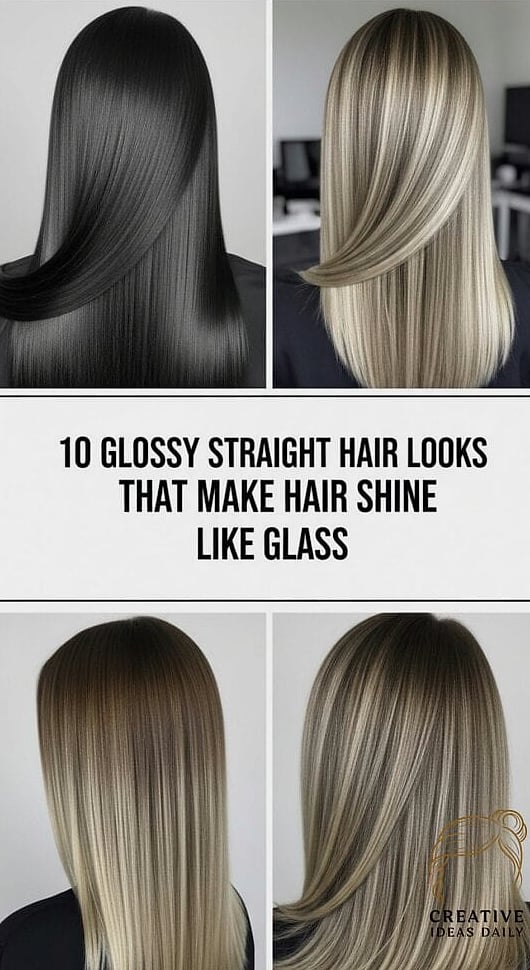 22 Easy Hairstyles For Long Hair Ideas That Will Transform Your Look 13 Glossy Straight Lob-Length Illusion