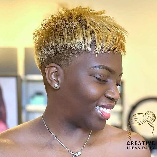 22 Pixie Cut Black Women Ideas Worth Bookmarking Right Now 5 Golden Blonde Pixie