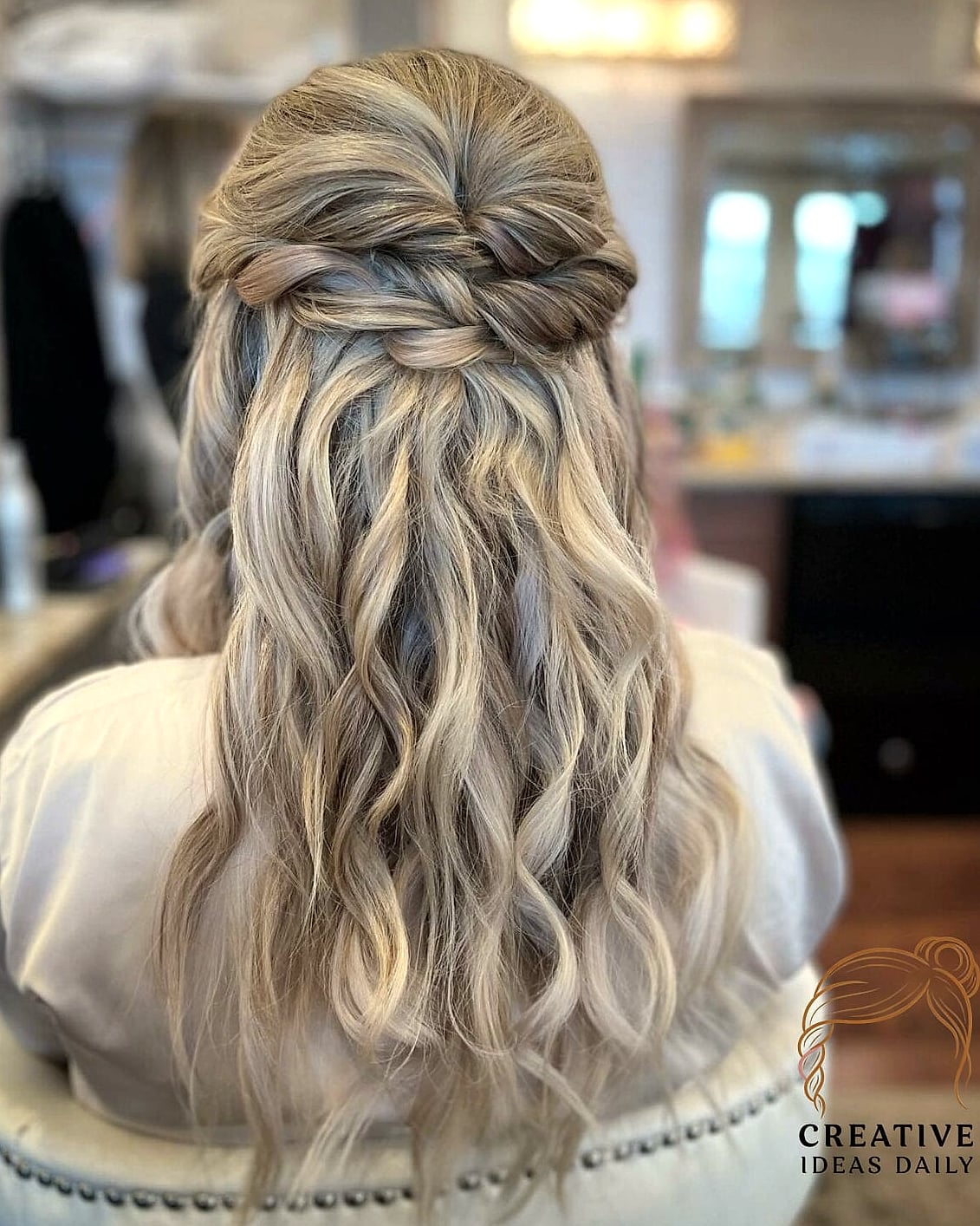 Half-Up Braided Crown