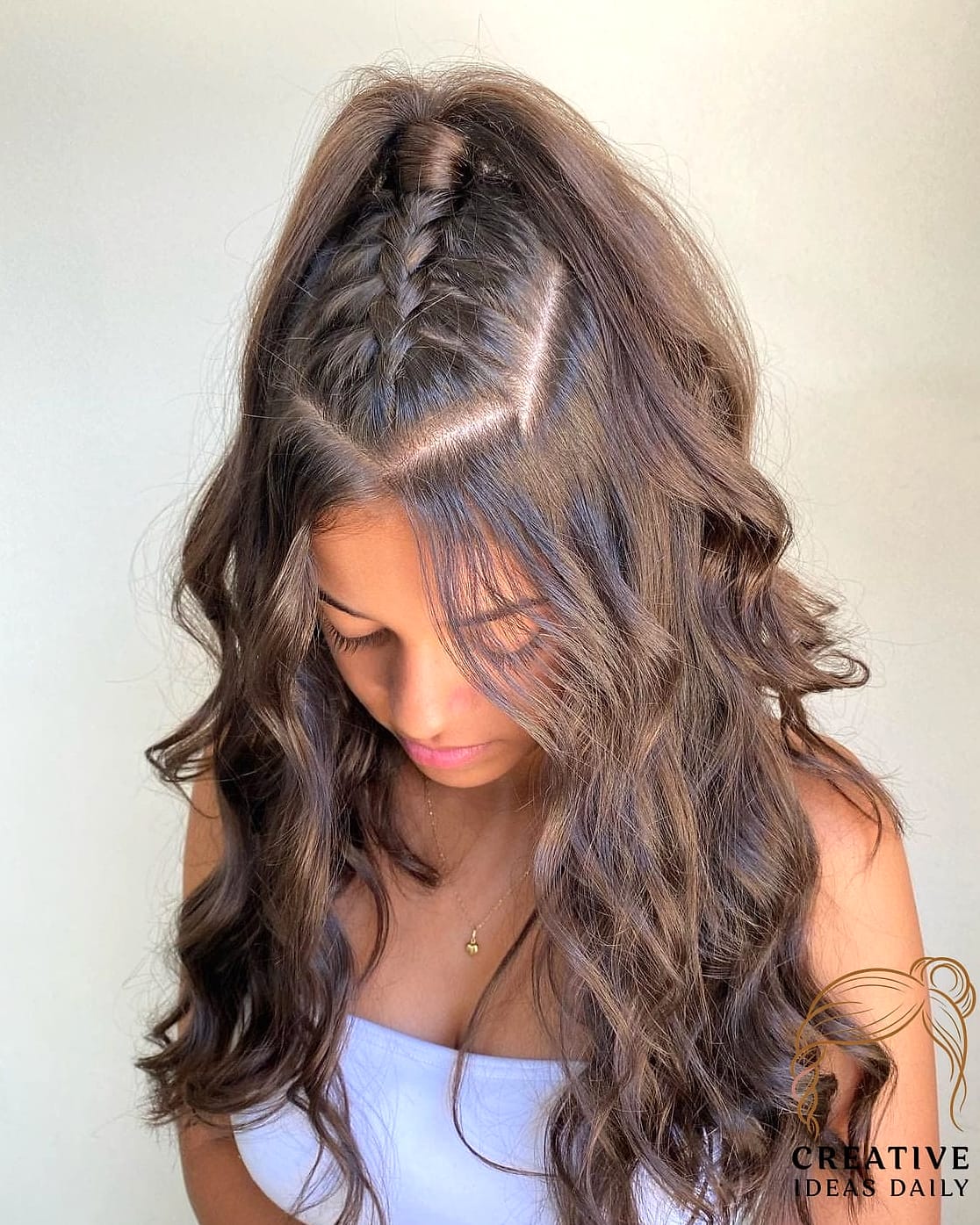 Half-Up Braided Crown