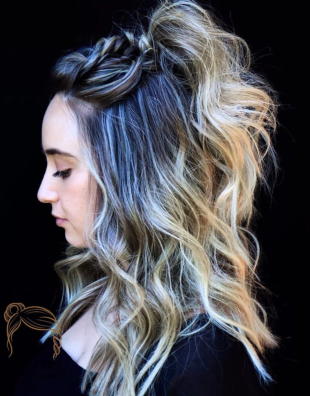 Half-Up Half-Down With a Twist