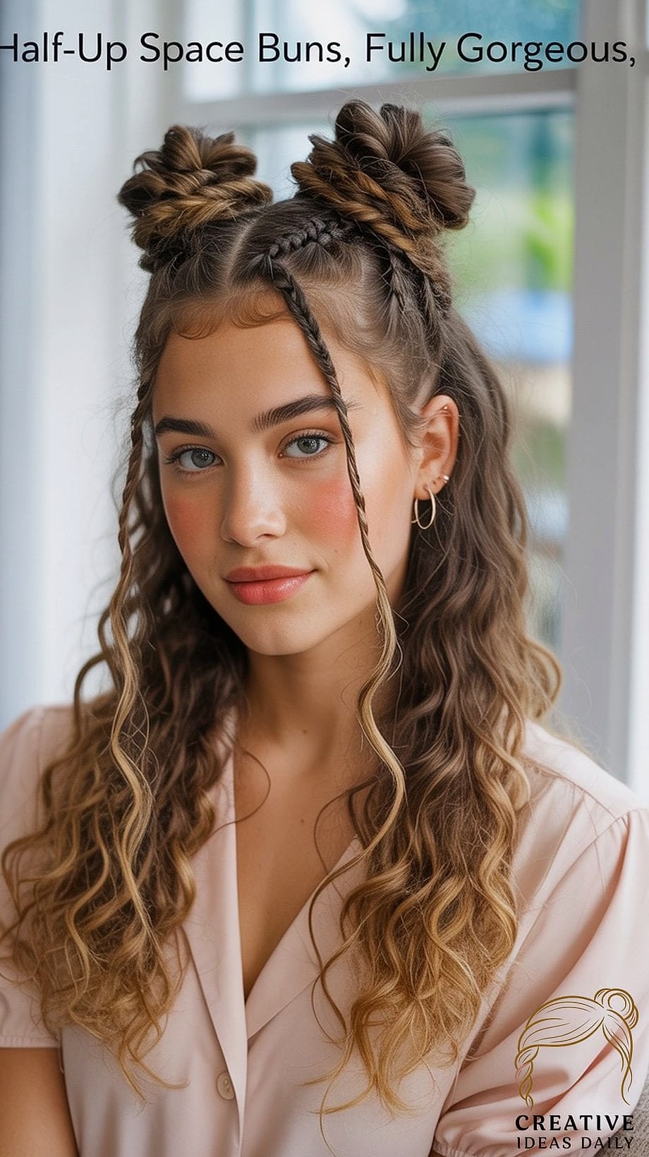 Half-Up Space Buns