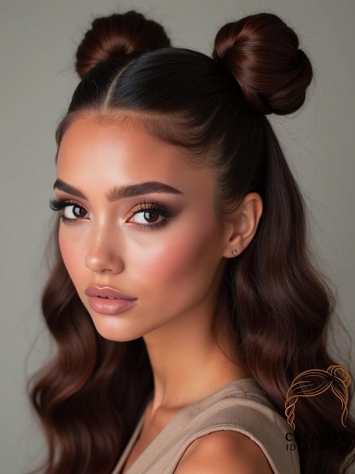 Half-Up Space Buns