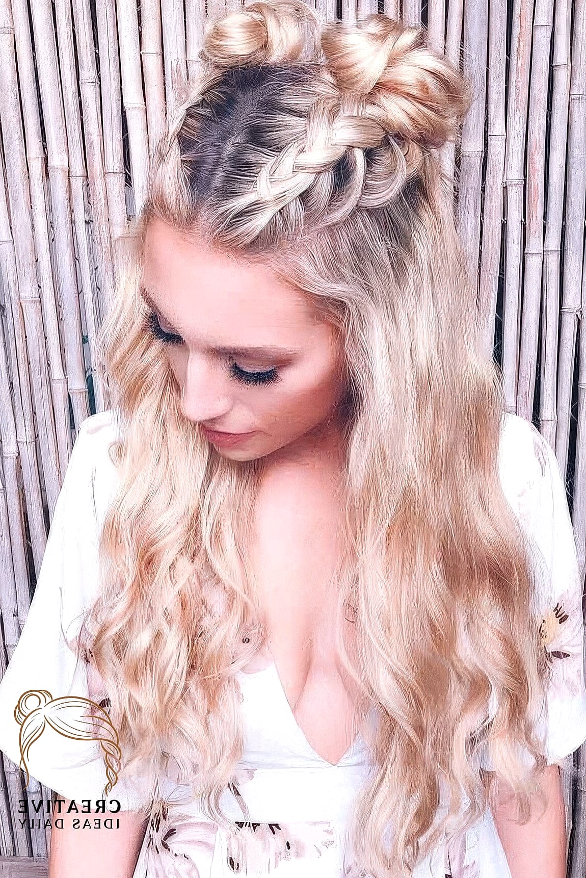 Half-Up Space Buns