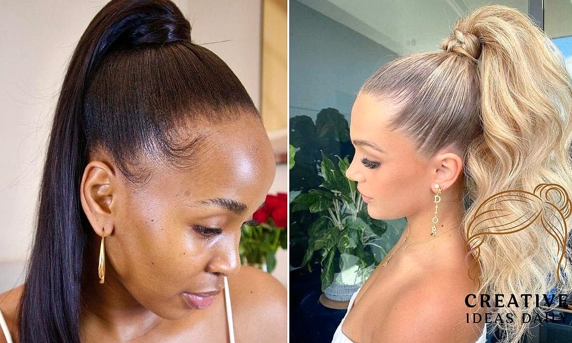 22 Easy Hairstyles For Long Hair Ideas That Will Transform Your Look 8 High Ponytail With a Wrapped Section