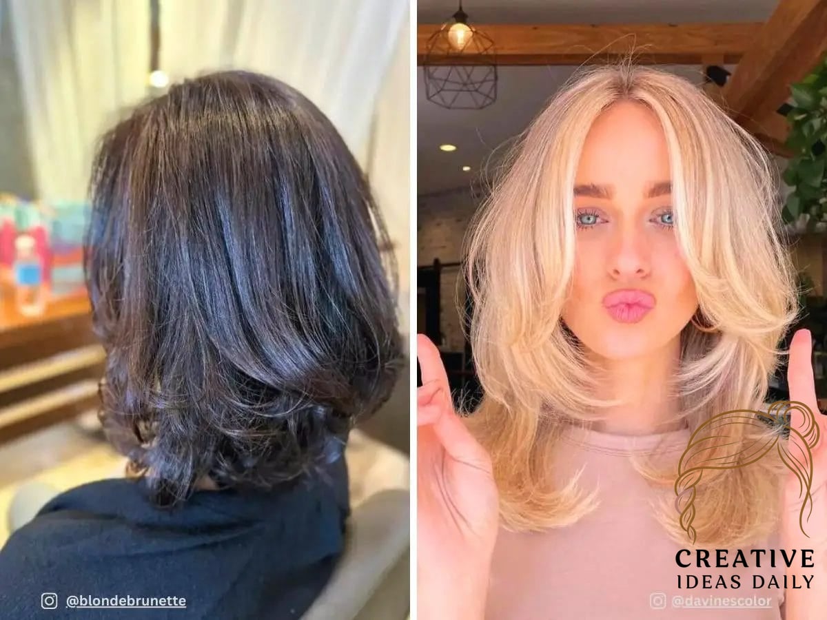 Honey Blond Short Wavy Butterfly Elegance