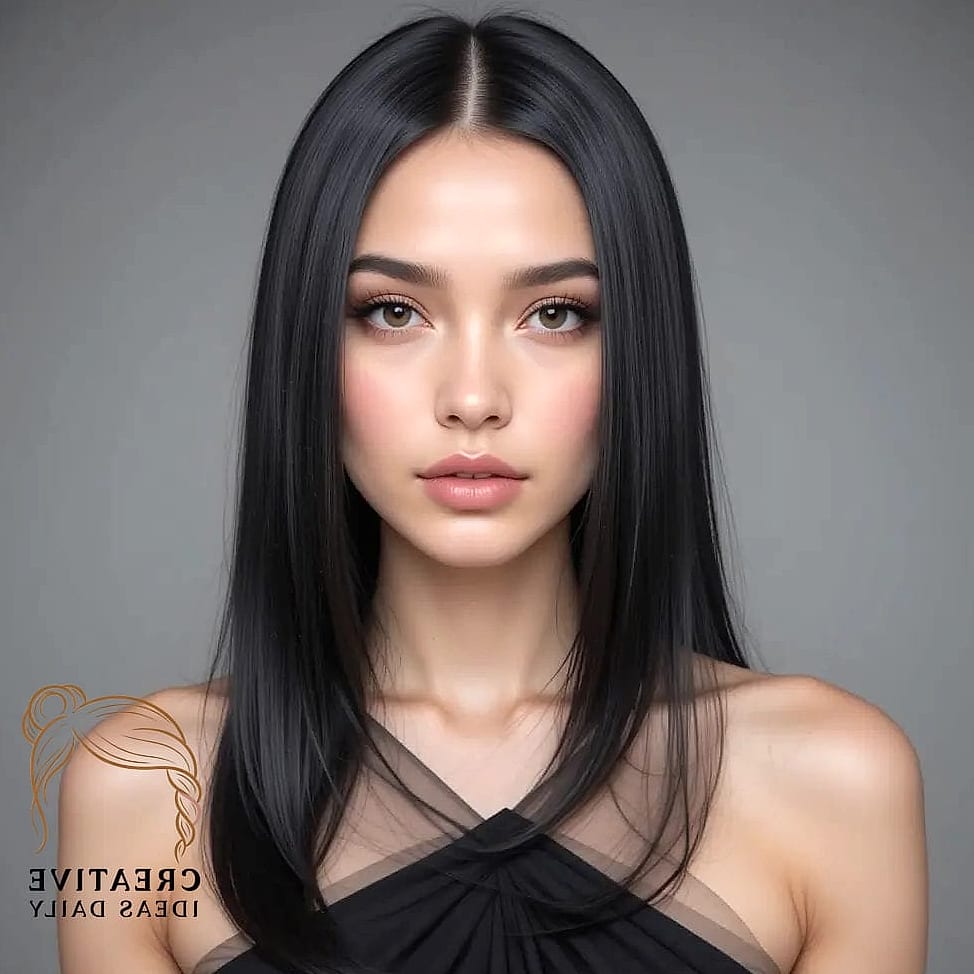 Jet Black Straight Hair
