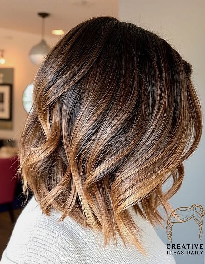 Layered Bob With Balayage