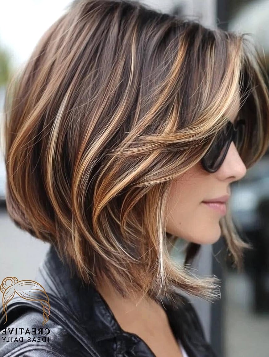Layered Bob With Balayage
