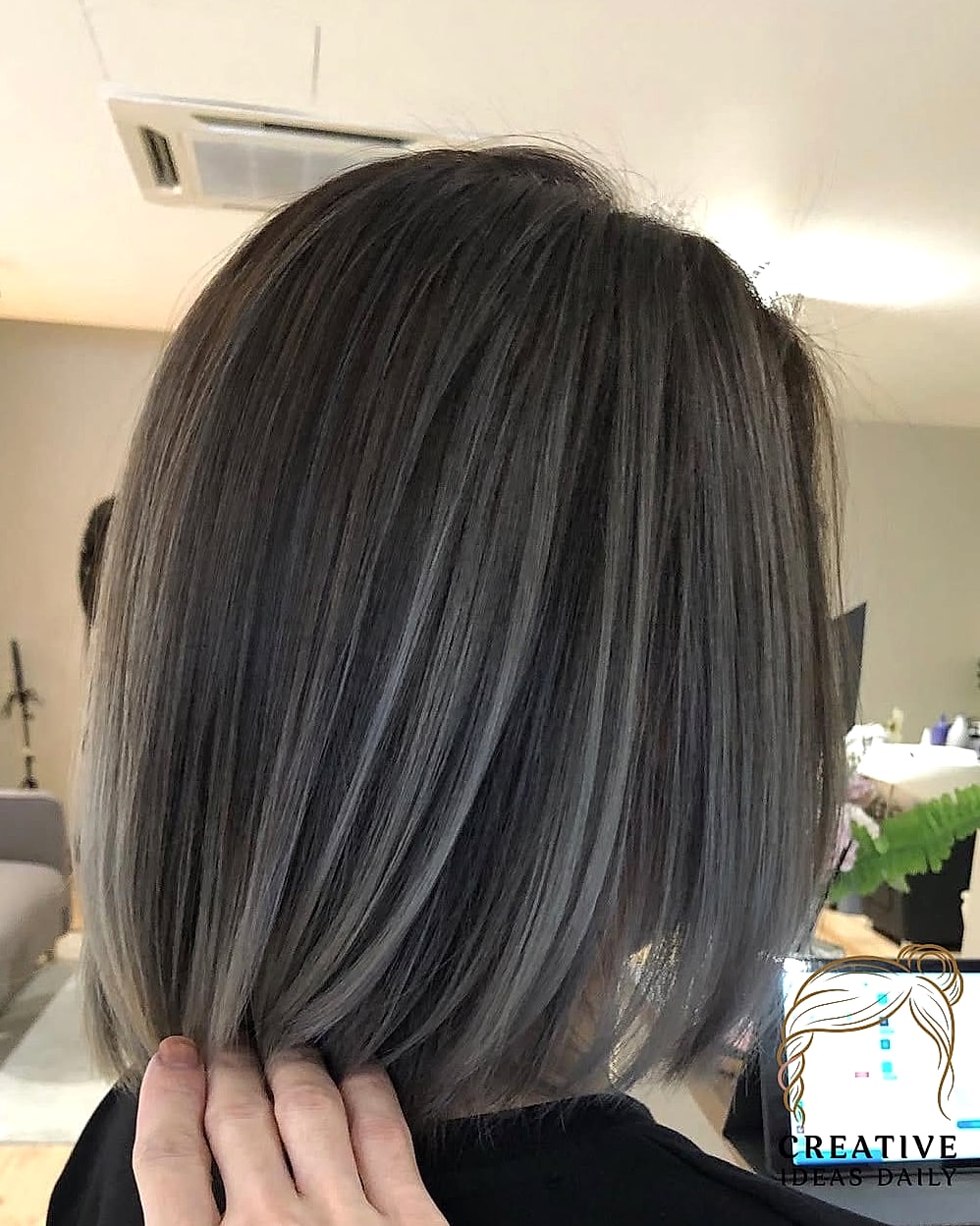 Layered Bob with Balayage Highlights