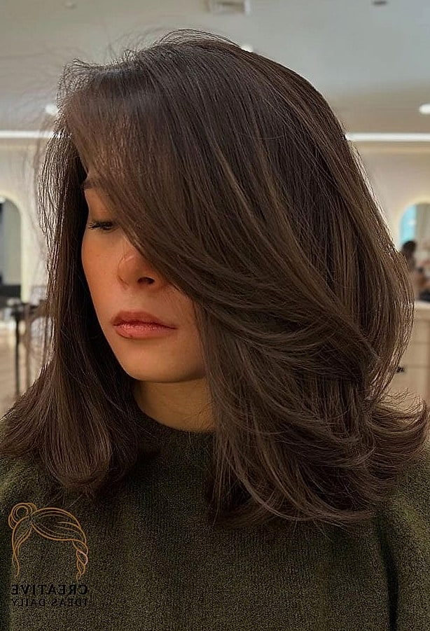 Layered Cut with Side-Swept Bangs