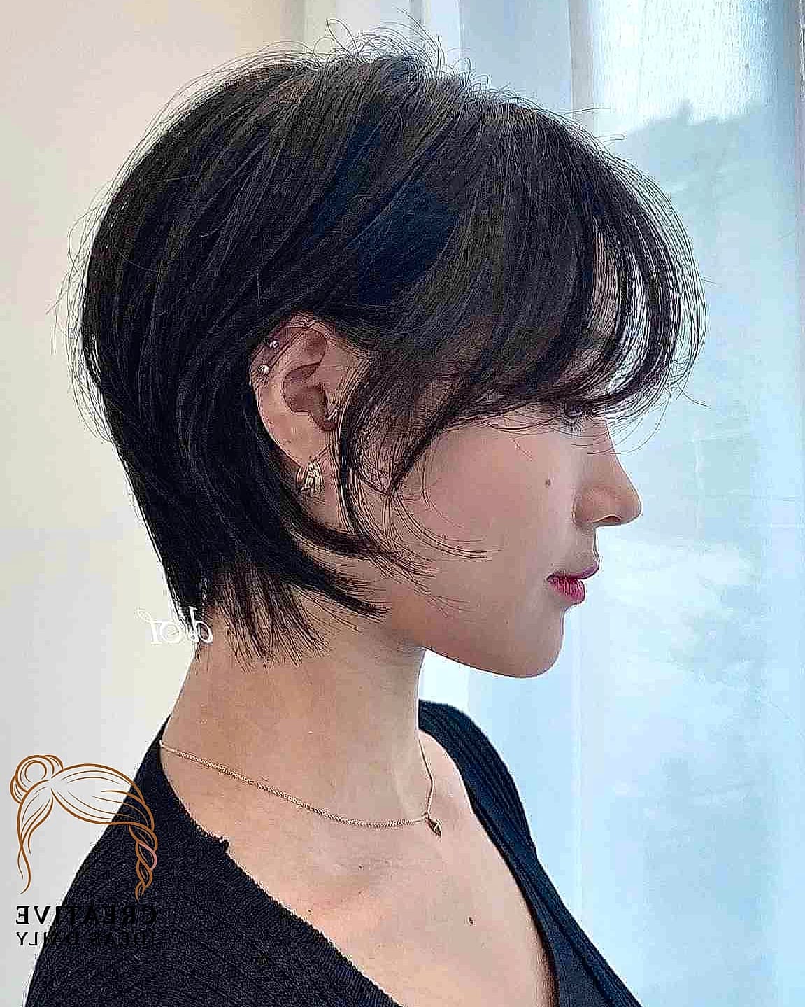 Layered Pixie With Curtain Fringe