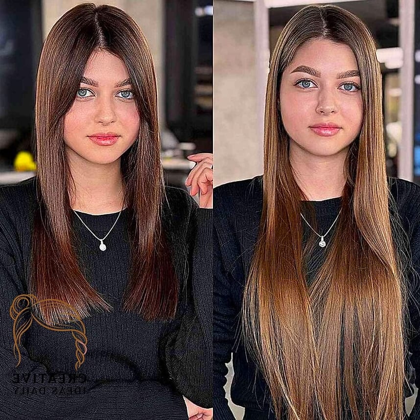 22 Easy Hairstyles For Long Hair Ideas That Will Transform Your Look 20 Long Blunt Cut With a Middle Part