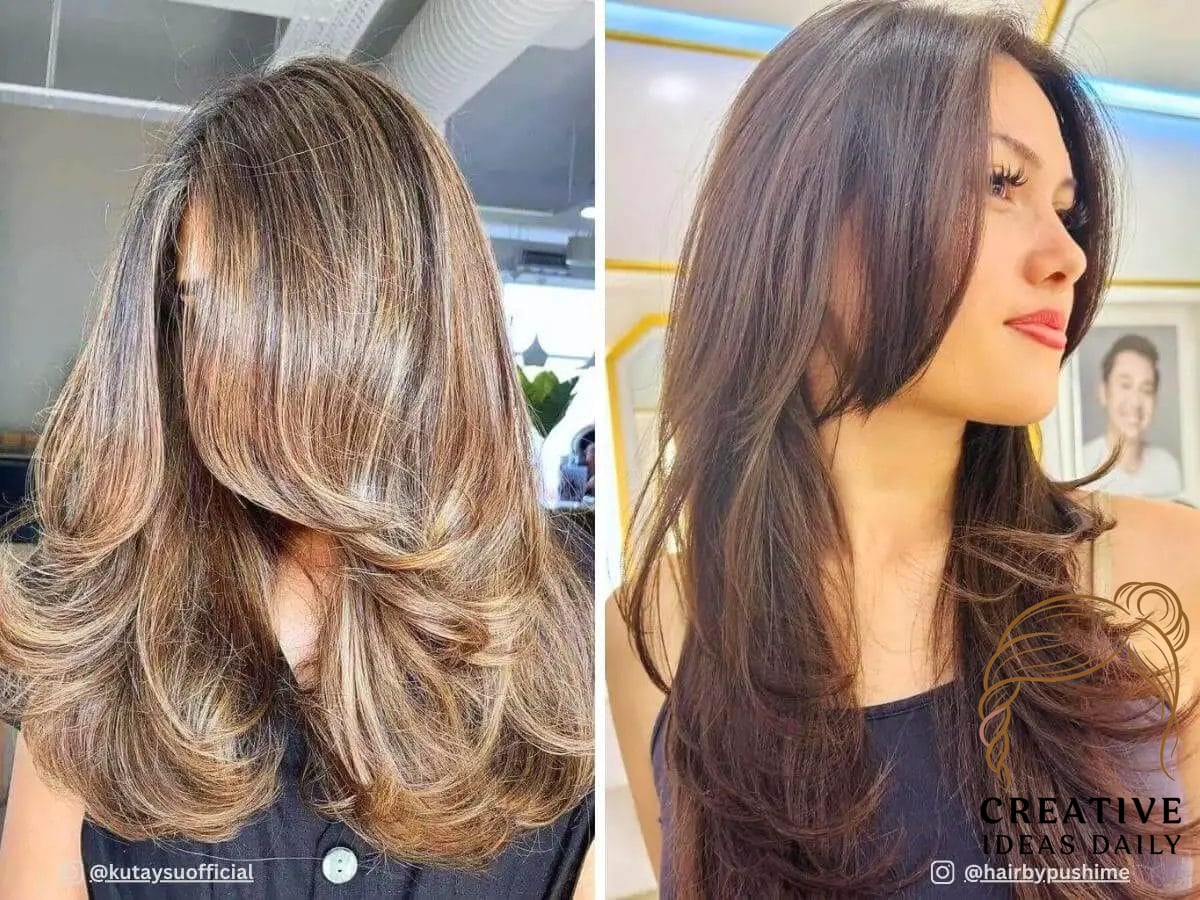 Long Butterfly Haircuts Ideas