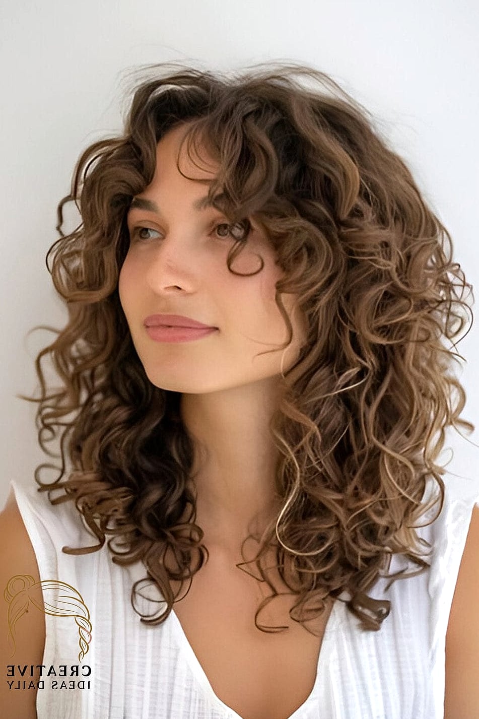 Long Butterfly on Curly Hair