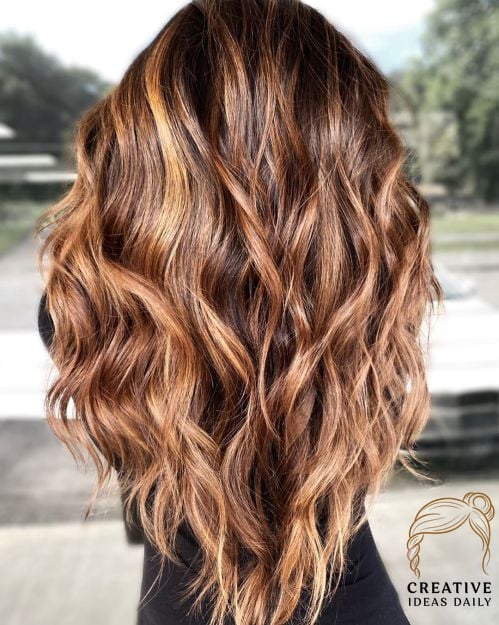 Long V-Cut with Dimensional Balayage
