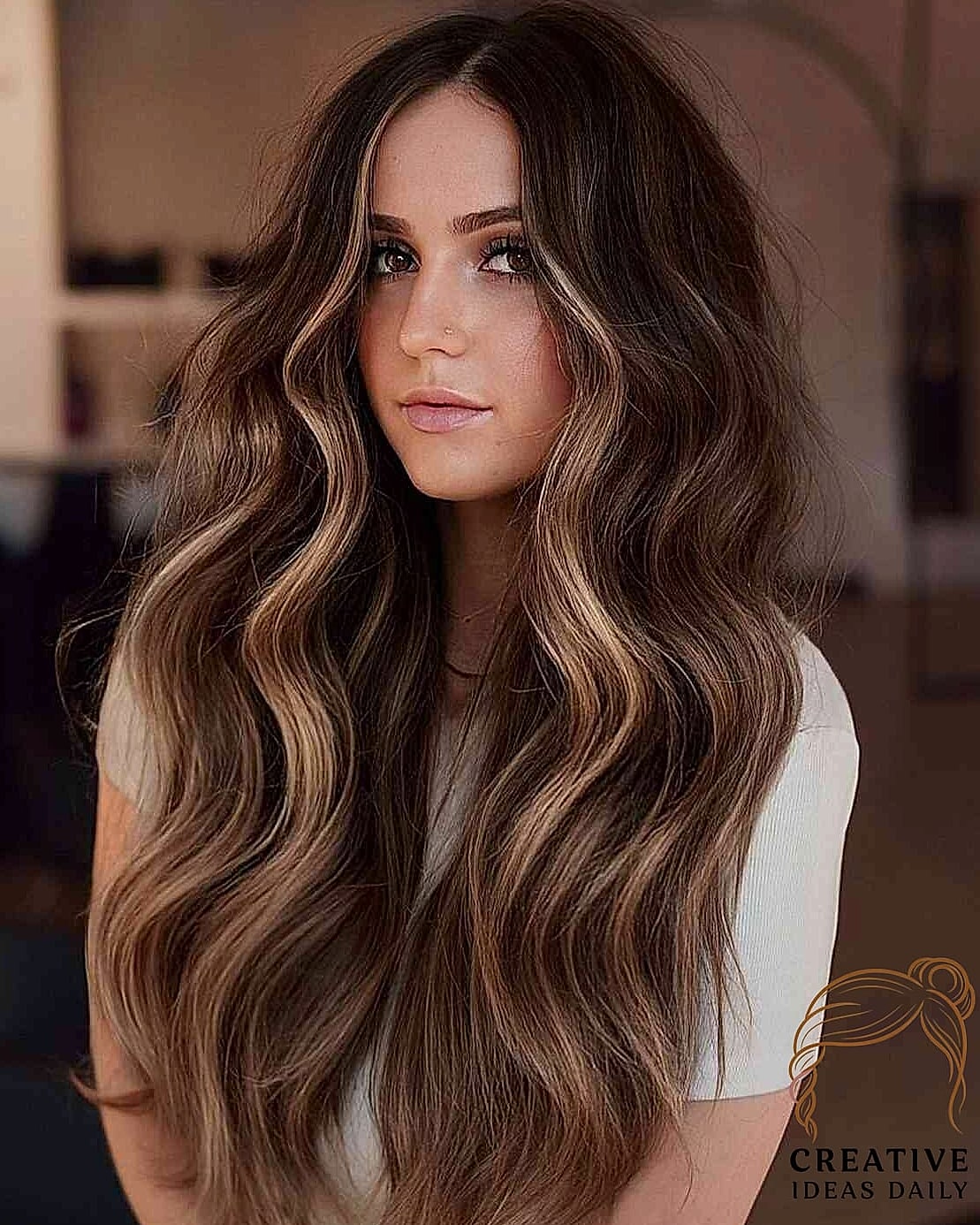 Long Hair with Balayage and Face-Framing Highlights