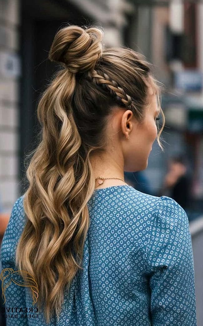 Long Hair Loose Top Knot