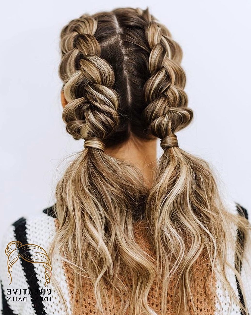Long Hair Double Braids