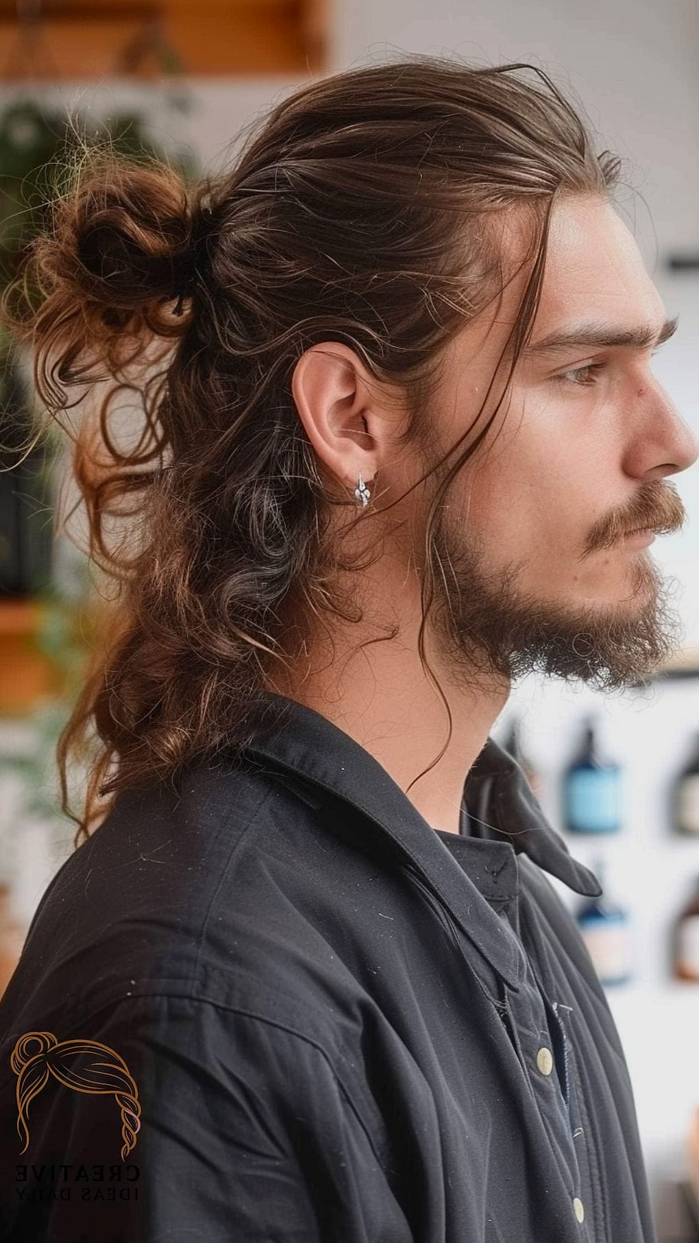Long Hair Tucked Behind the Ears