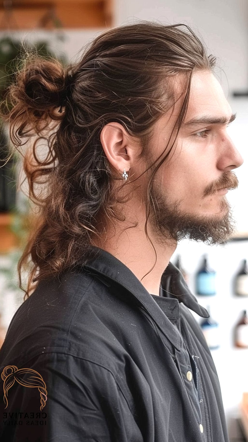 Long Hair with a Low Ponytail