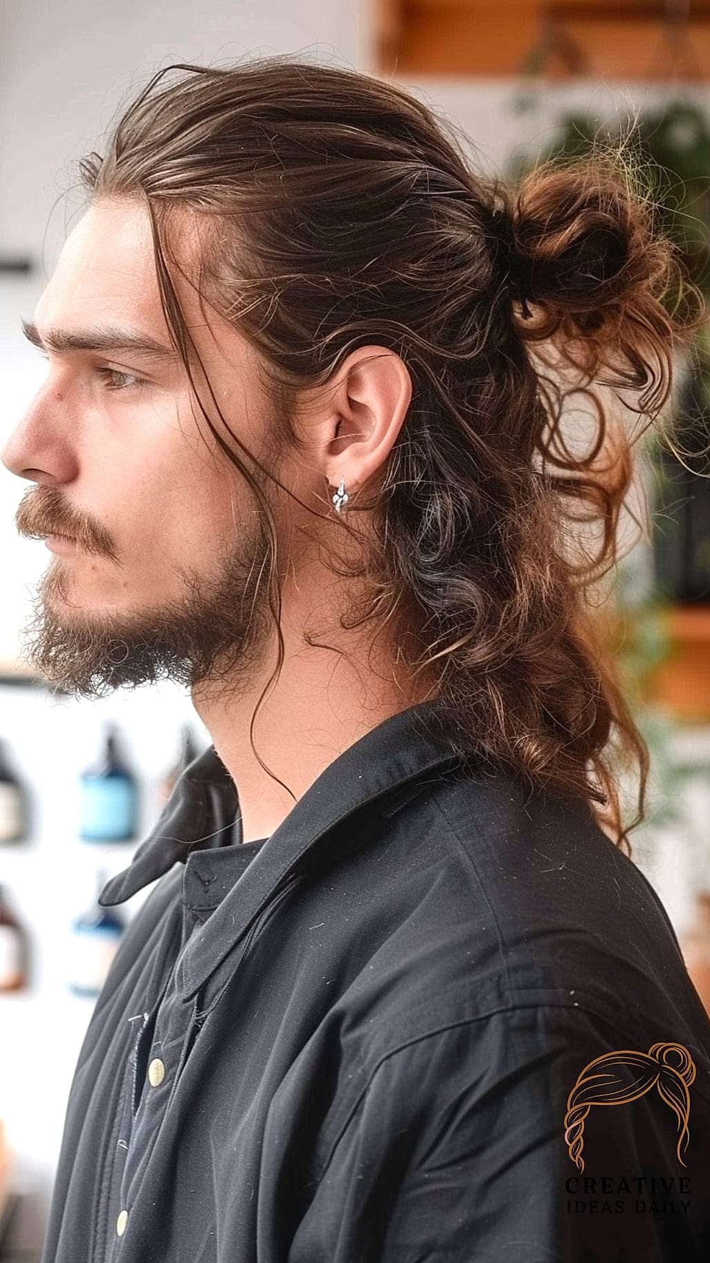 Long Hair Half-Up Style