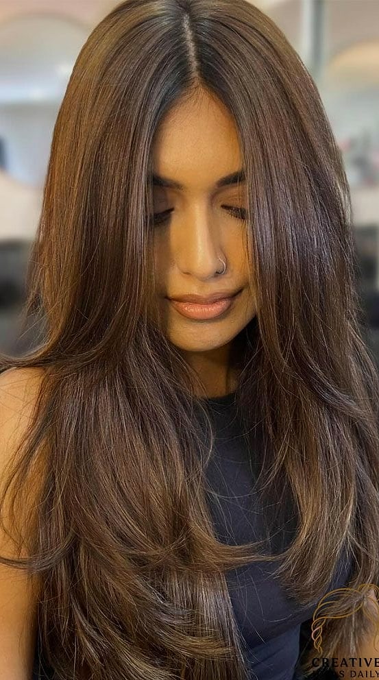 Long Hair with Subtle Balayage and Face-Framing Layers