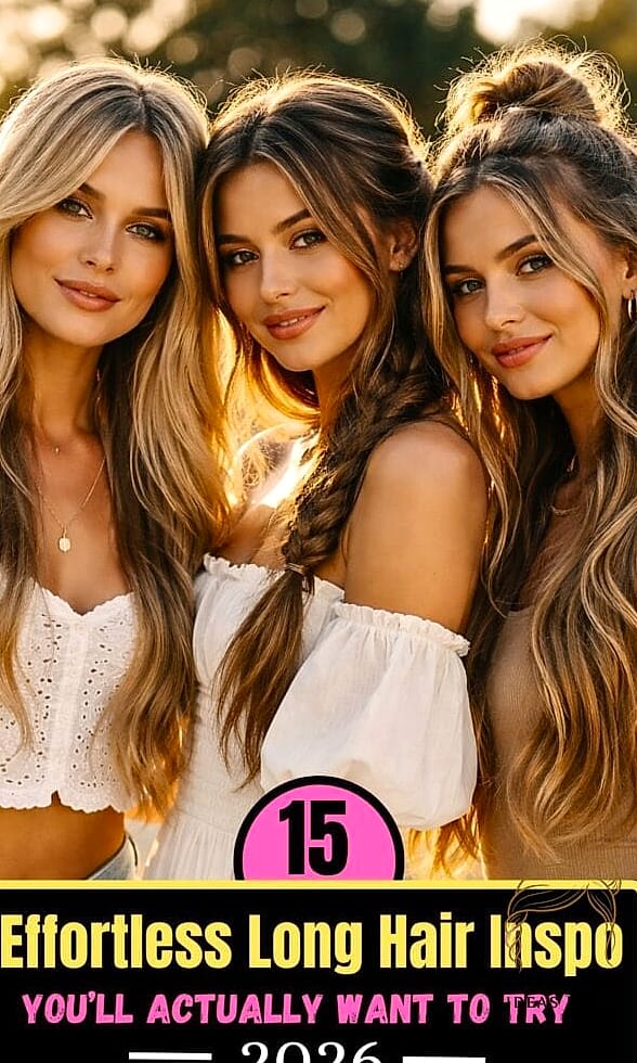 Long Hair with Soft Layers and a Deep Side Part
