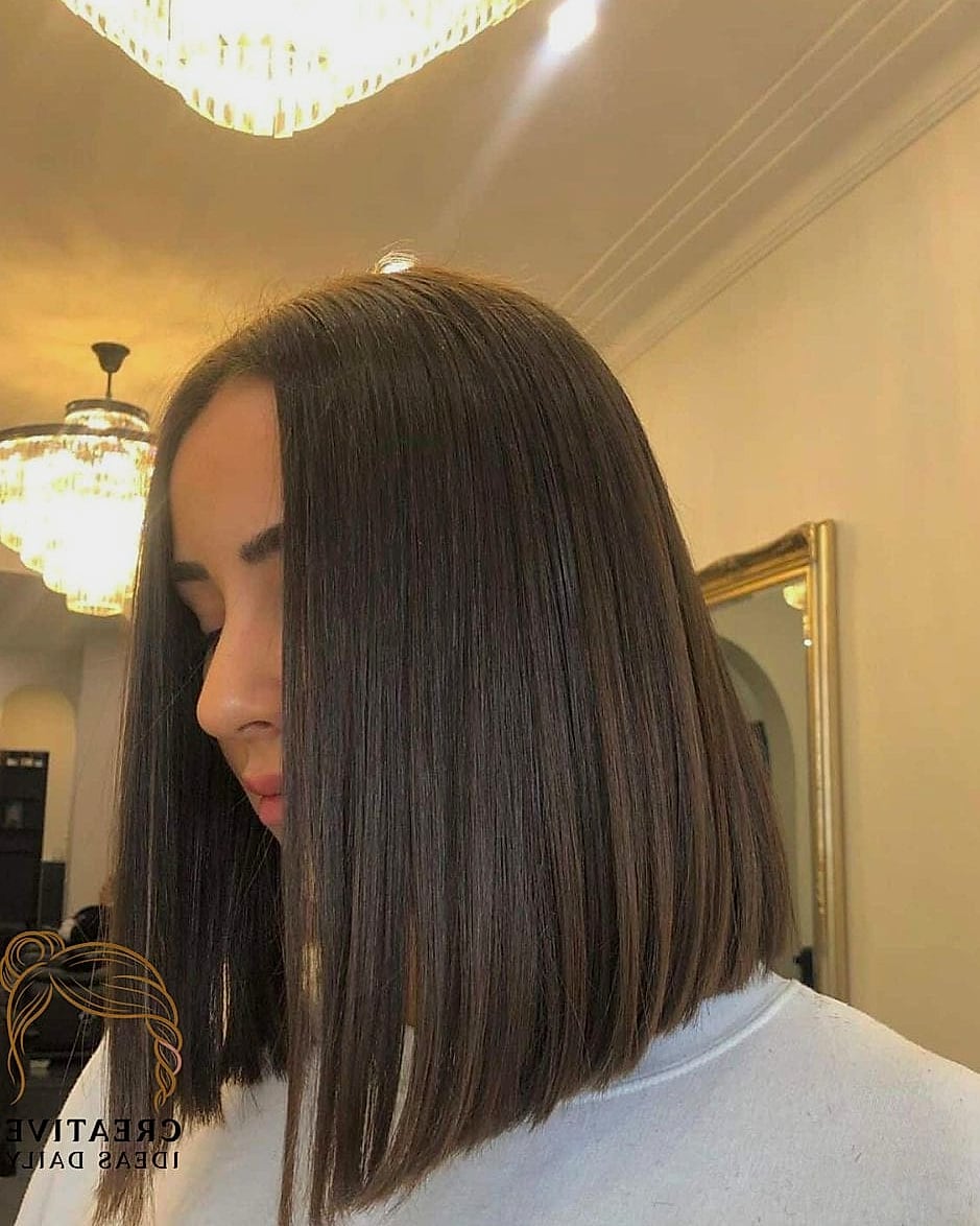 Long Hair With Blunt Curtain Fringe