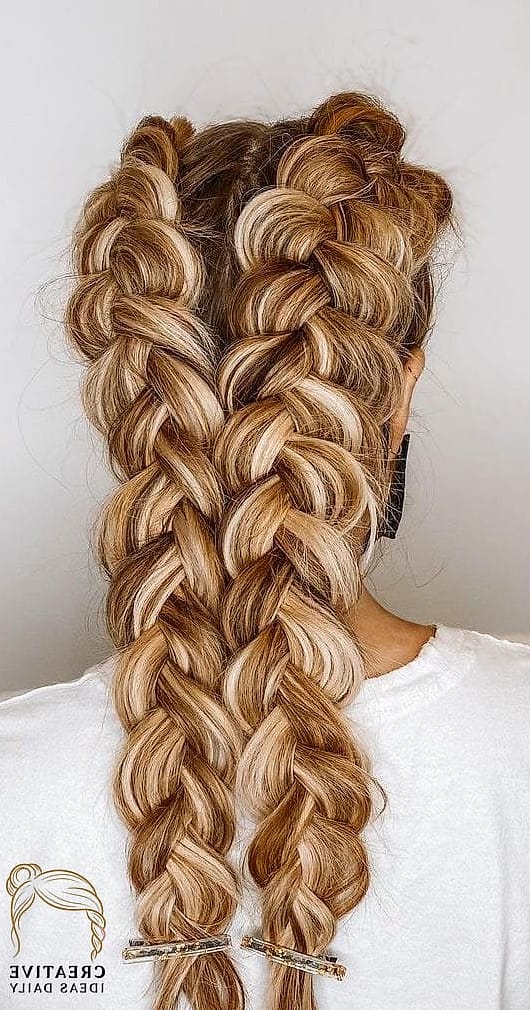 Long Hair Dutch Braid Pigtails