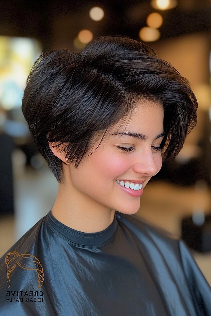 Long Layered Pixie with Subtle Highlights
