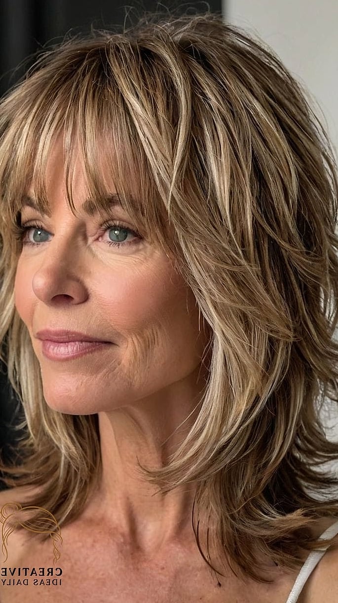Long Layered Shag with Bangs