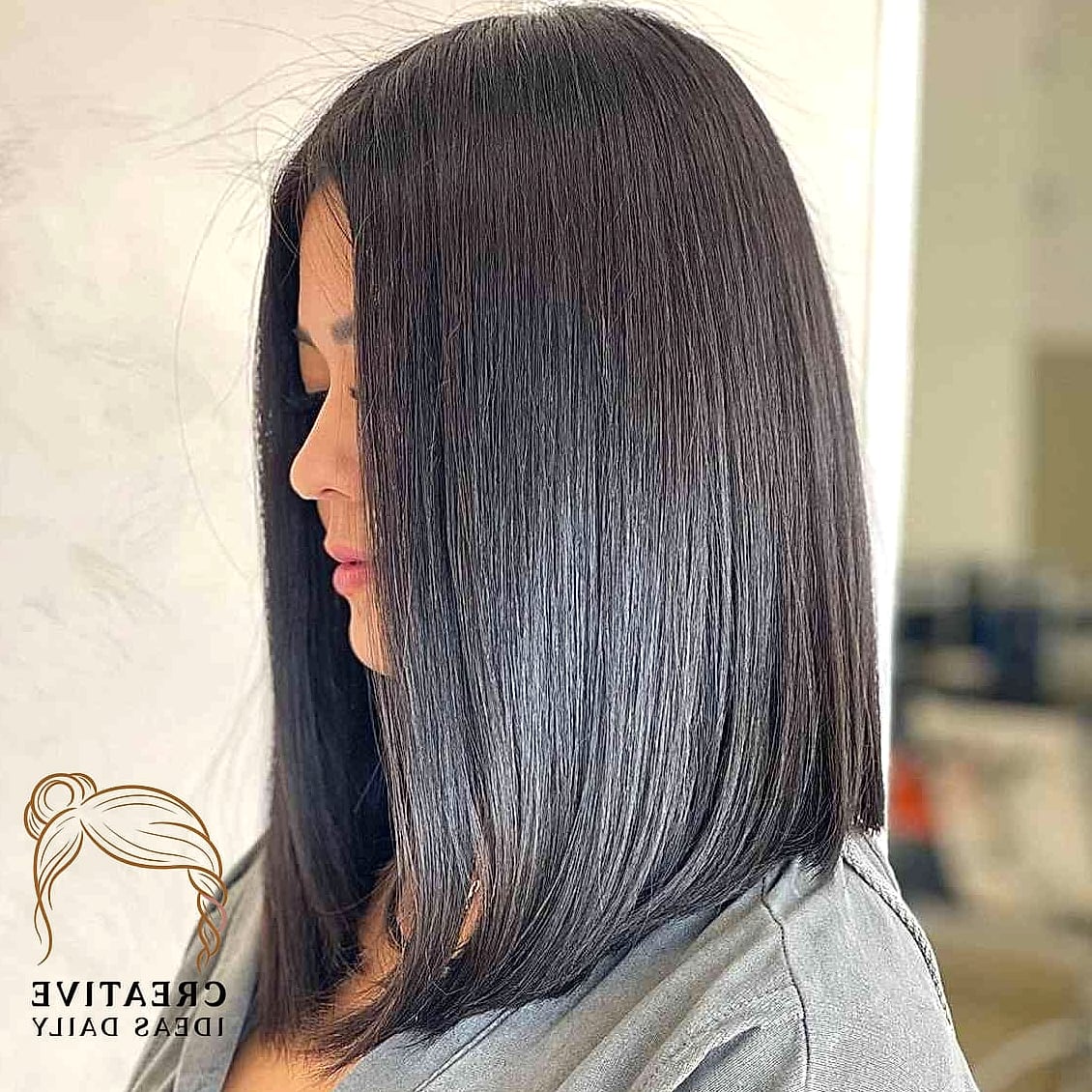 Long Layered Lob with Face-Framing Pieces