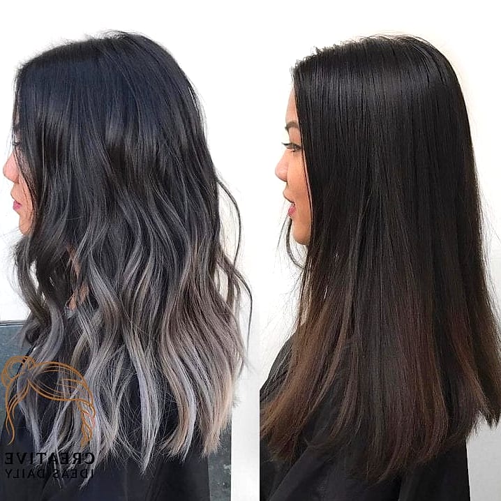Long Layered Cut with Curtain Bangs