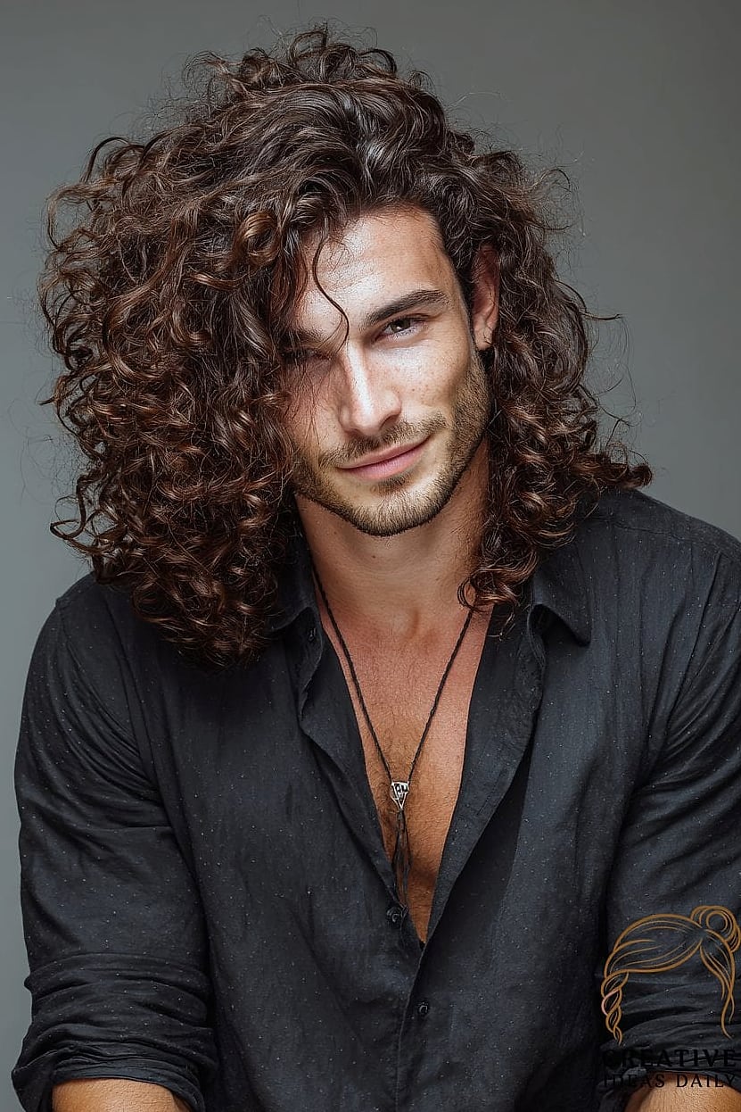 21 Long Hair Styles Men Ideas That Are Trending Right Now 8 Long Layered Curls