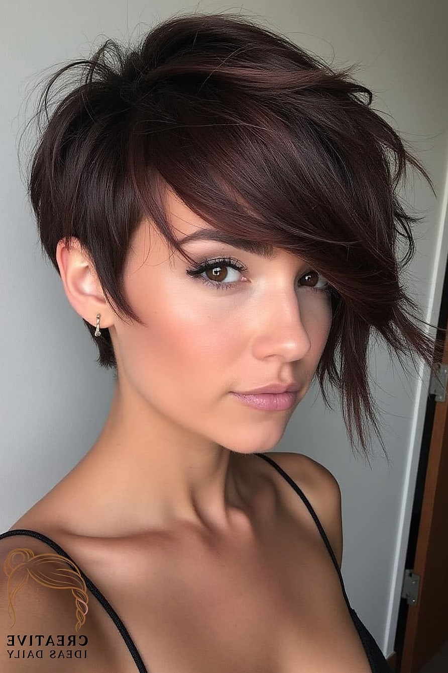 Long Pixie with Side Part