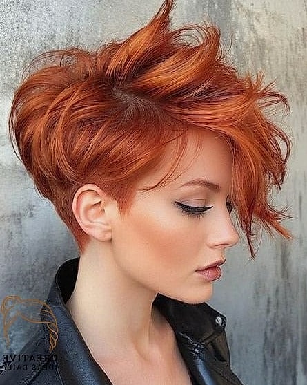 24 Long Pixie Cut Ideas That Are Absolutely Stunning 18 Long Pixie with Copper Balayage