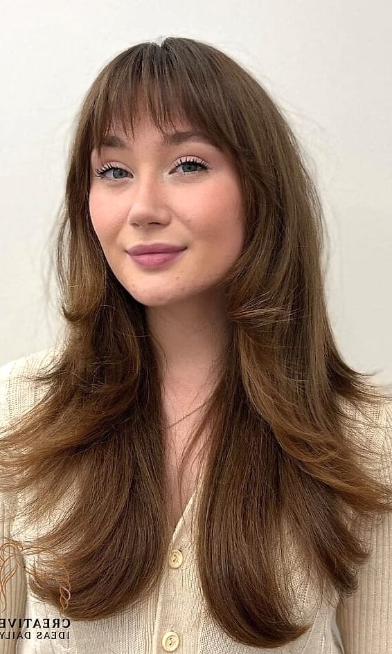 Long Straight Hair With Wispy Bangs