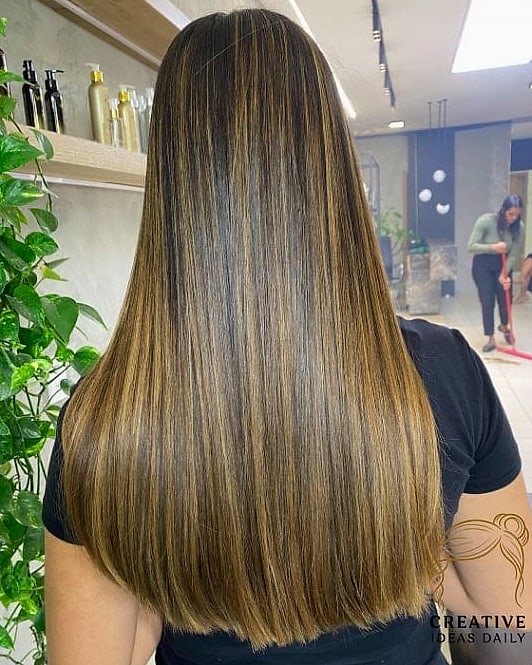 Long Straight Hair With Subtle Waves At The Ends