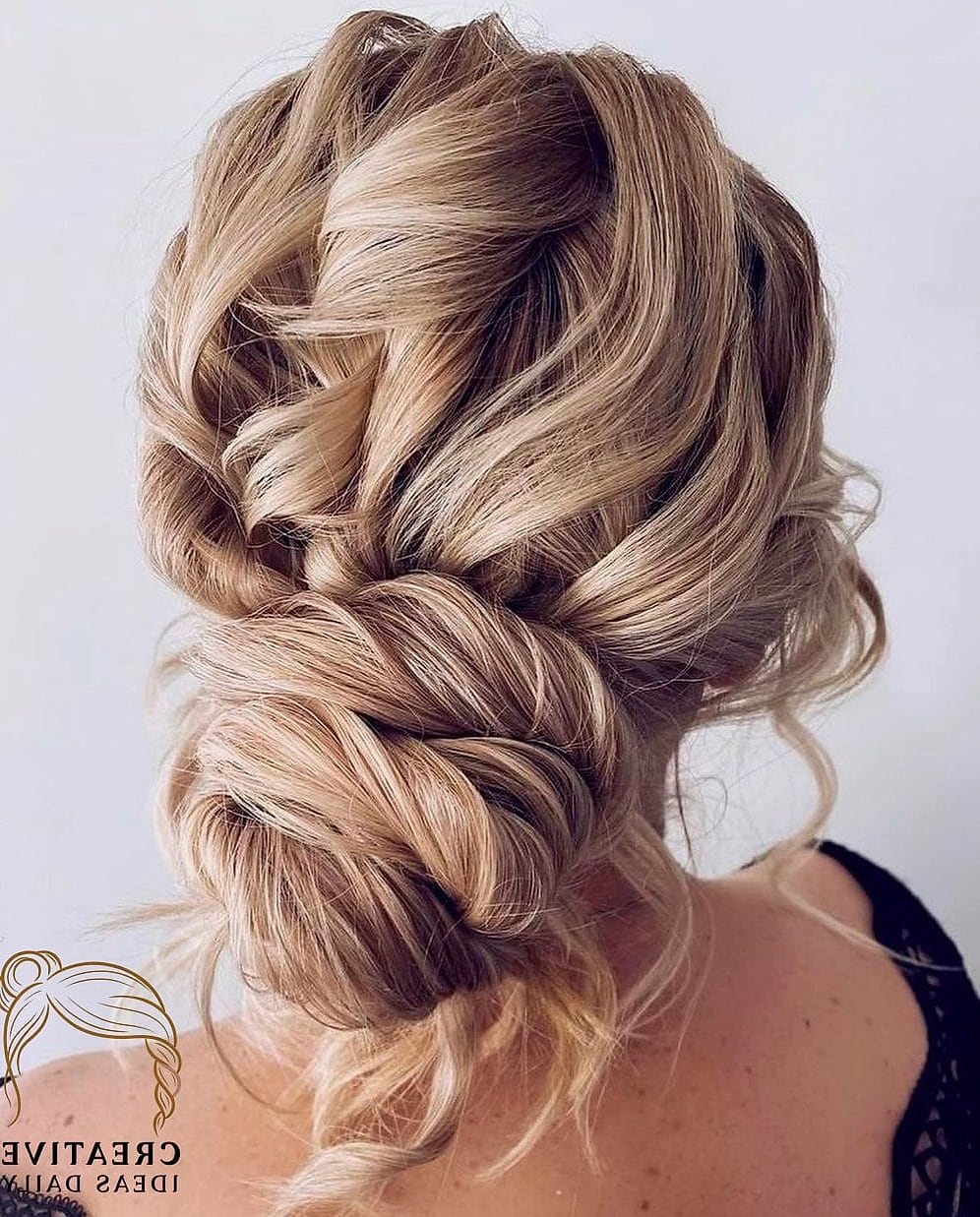 Loose Chignon with Twisted Sections