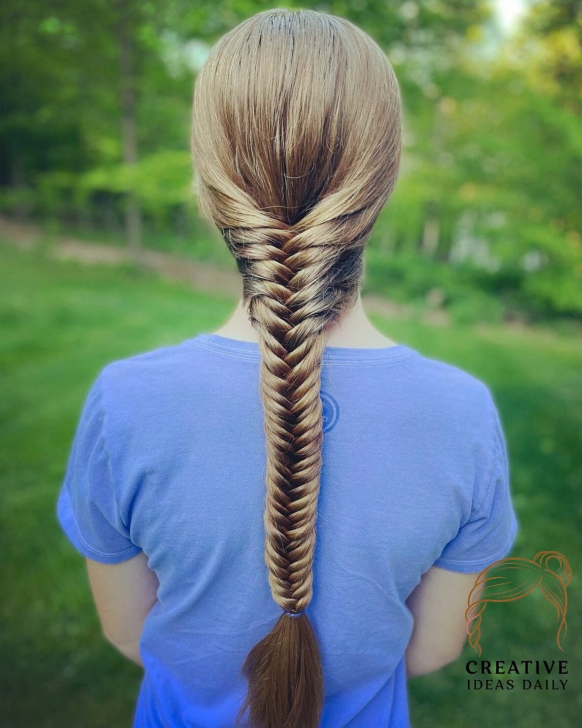 Loose Fishtail Braid For Thick Long Hair