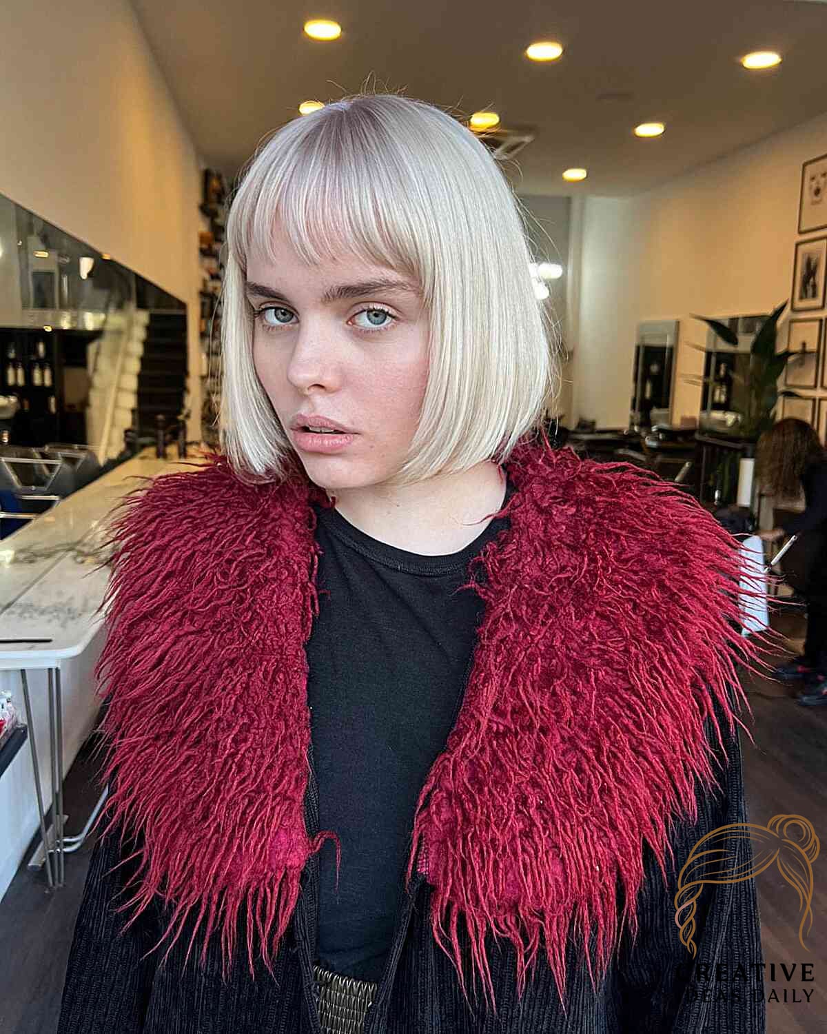 Medium Bob with Subtle Layers for Oval Face Shapes