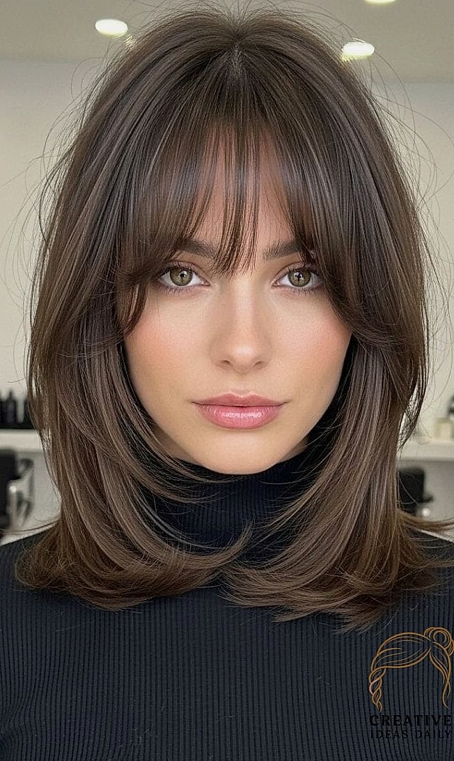 Medium Cut with Face-Framing Highlights and Layers