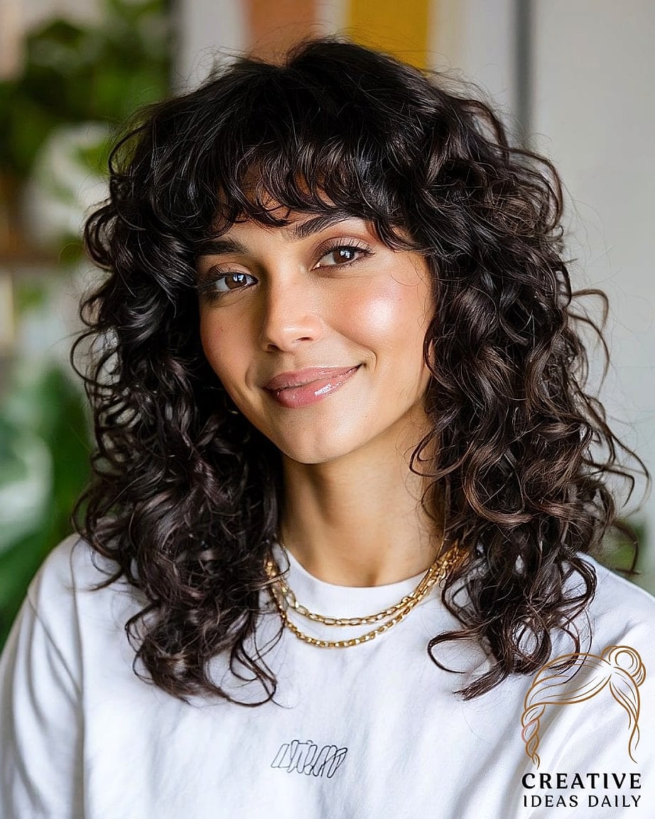 Medium Length Curly Shag