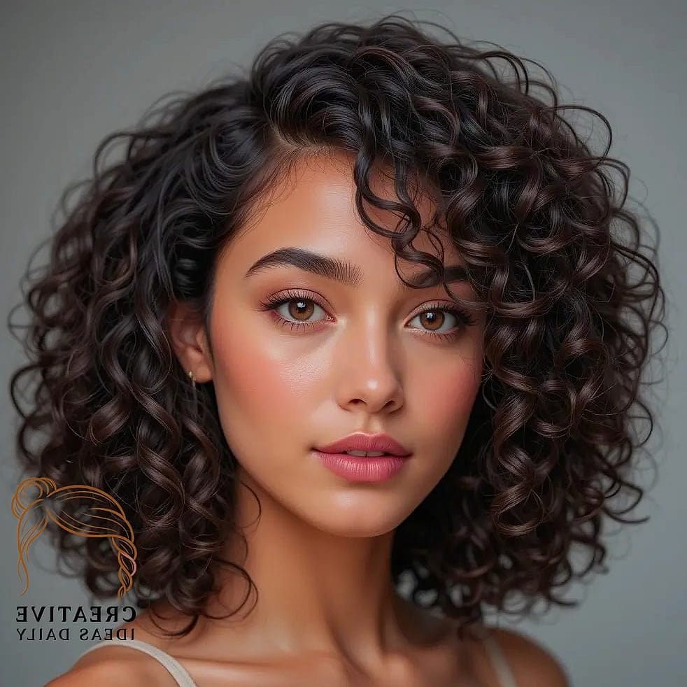 Medium Length Curls With Defined Ringlets